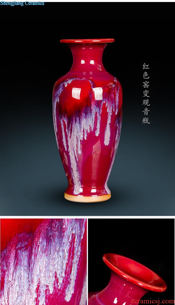 Jingdezhen porcelain vase furnishing articles on Chinese famous master hand-painted pot-bellied cans xi lintel tip home sitting room adornment