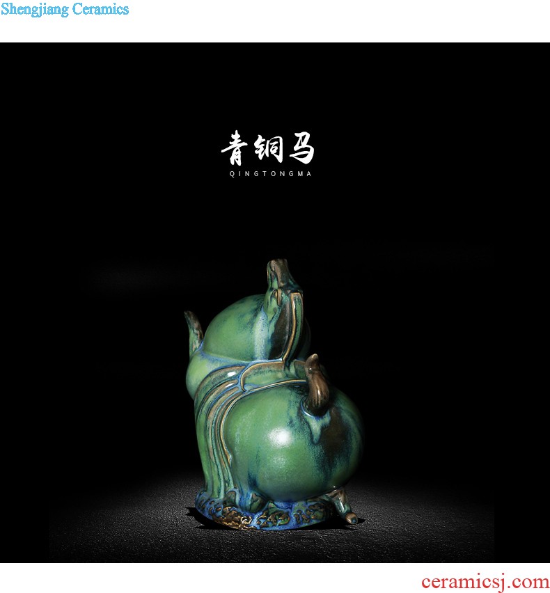 Jingdezhen ceramic sculpture f tube calligraphy and painting tube of new Chinese style decorates porch Angle of sitting room a few furnishing articles of large vase