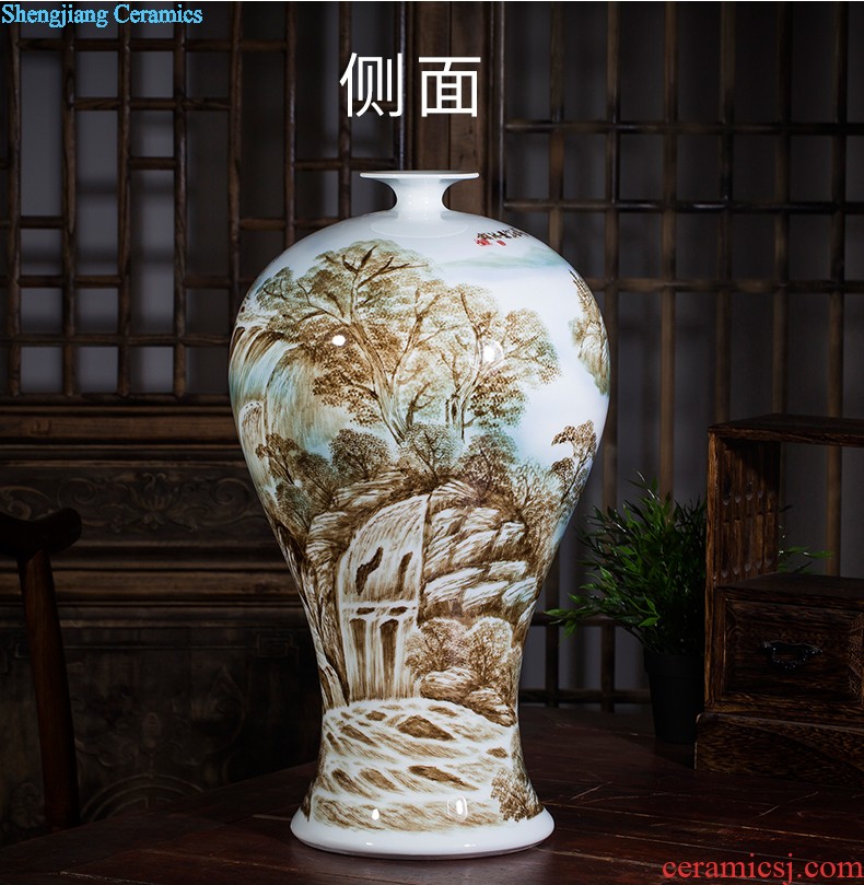 Jingdezhen ceramics by hand carved poems of large vases, decorative household items furnishing articles opening gifts yz1