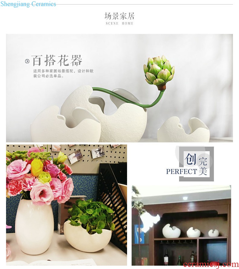 Jingdezhen ceramic vase sitting room place small flower flower implement floret bottle home decoration decoration