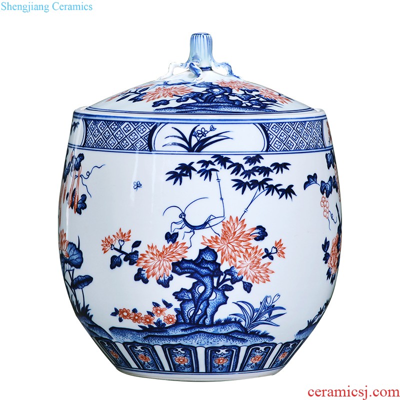 Jingdezhen ceramics hand-painted gift porcelain vase flower arranging place new Chinese style living room TV ark home decoration