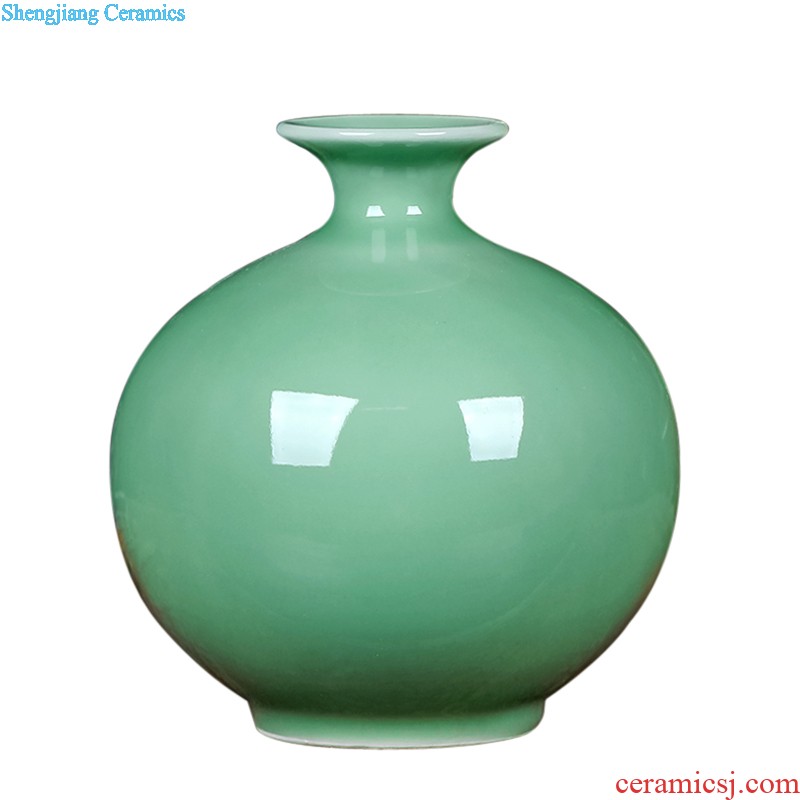 Jingdezhen chinaware lotus pomegranate vases, flower arrangement, zen new Chinese style household adornment rich ancient frame furnishing articles