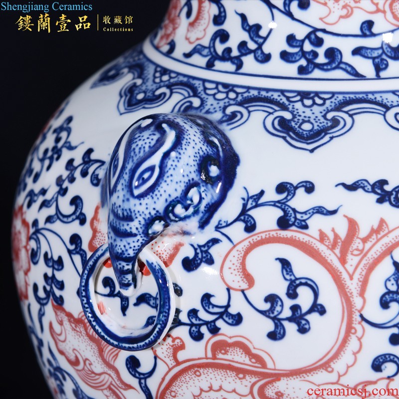 Jingdezhen ceramics archaize qing qianlong general canister to Chinese style living room TV ark home furnishing articles