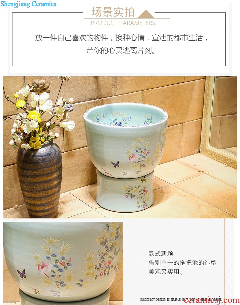 Koh larn case has increased the stage basin ceramic art basin elliptic double glazed toilet lavabo that defend bath lavatory