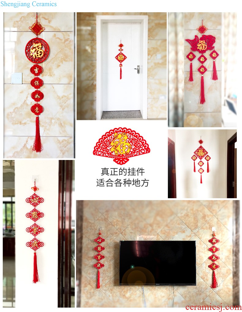 Chinese knot pendant large festival happy character everyone the sitting room porch decorate bridal chamber housewarming peace "small tassel