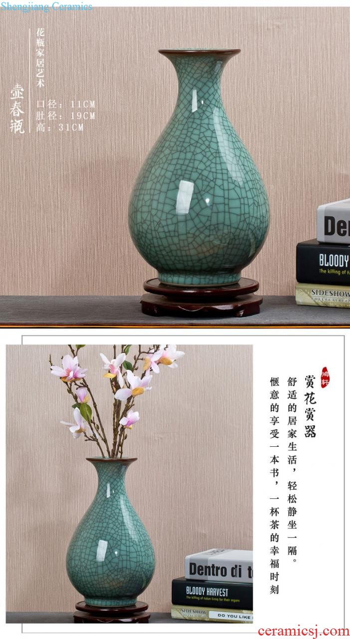 Jingdezhen ceramic vase furnishing articles variable blue porcelain creative living room flower arranging flowers, Chinese style household decorations