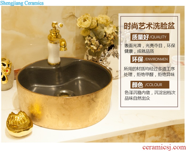 Koh larn, qi Increase the stage basin ceramic toilet lavabo that defend bath lavatory basin of art Straight thread sea