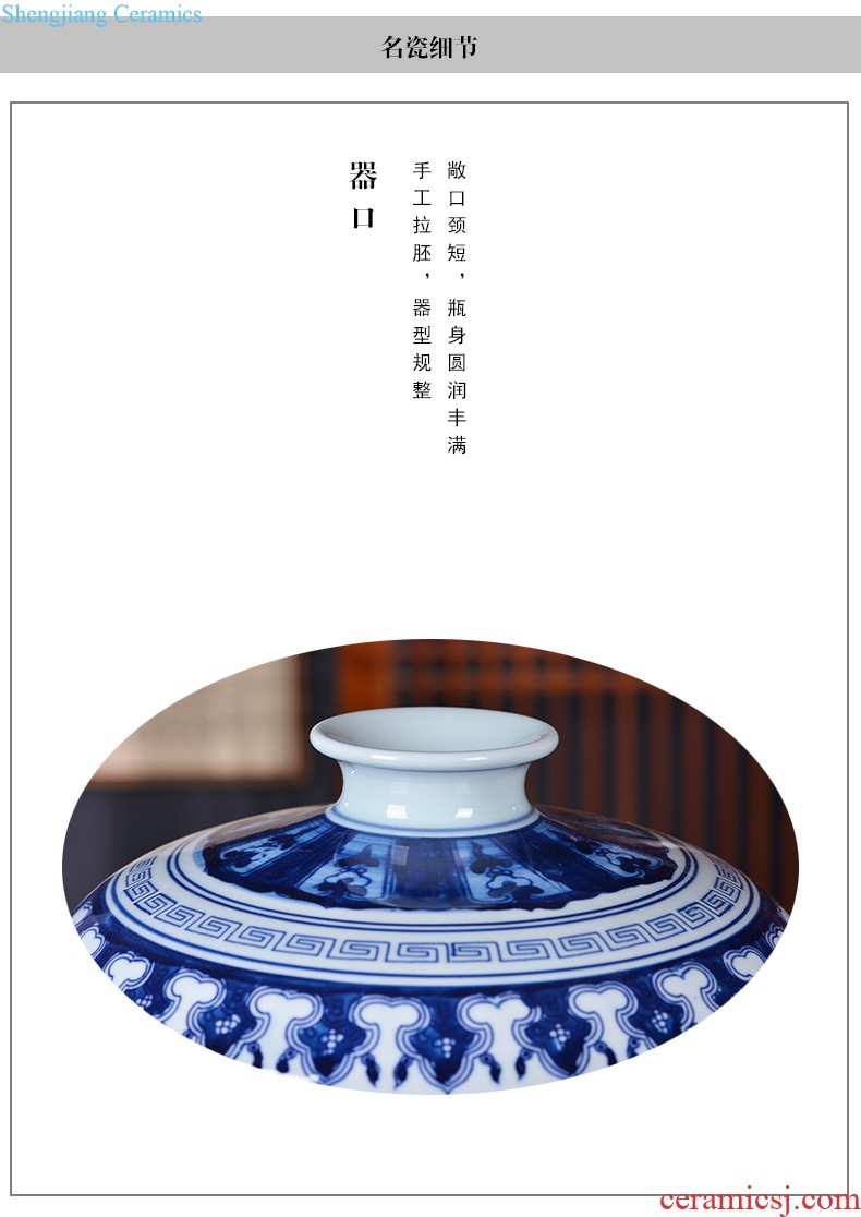 Jingdezhen ceramic general furnishing articles pastel color glaze tank storage tank is a new Chinese style household adornment sitting room decoration