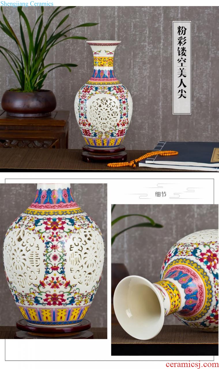 Jingdezhen ceramic vase furnishing articles porcelain vases, ceramic flower arranging flowers sitting room is contemporary and contracted household adornment