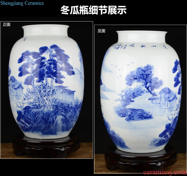 Jingdezhen ceramics archaize general pot vase model living room household soft adornment is placed large Chinese style