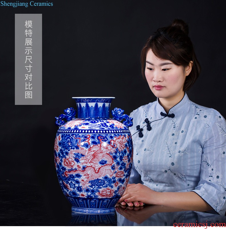 Send the base d324 jingdezhen ceramics vase household act the role ofing is tasted furnishing articles flower arranging, living room decoration