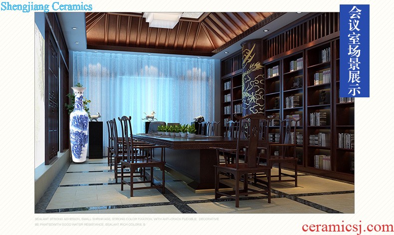 Sf24 jingdezhen ceramics of large vase sitting room adornment is placed all hand painting lotus opening gifts