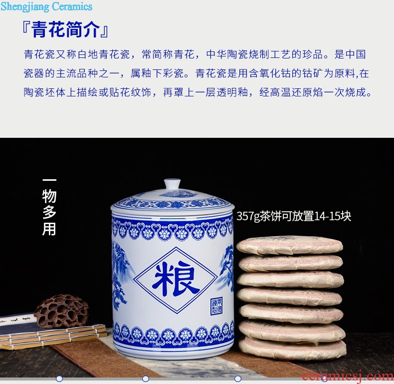 Jingdezhen ceramics antique blue-and-white bound branch lotus bottles of Chinese classical large Angle of the sitting room a few adornment furnishing articles