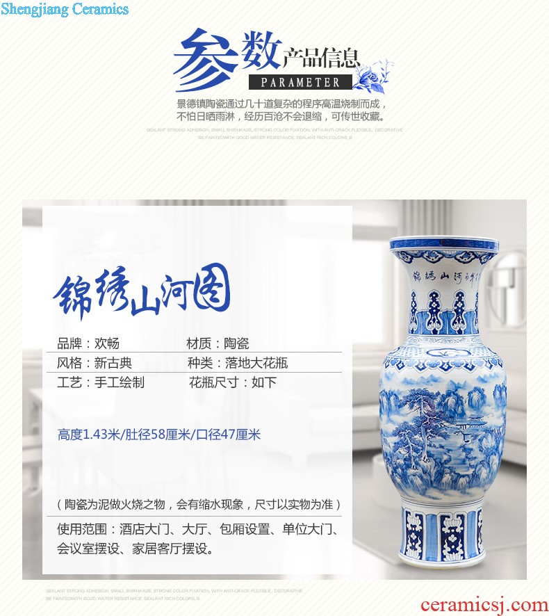 Cb105 jingdezhen ceramics glaze of large crystal vase in modern Chinese style home sitting room adornment is placed