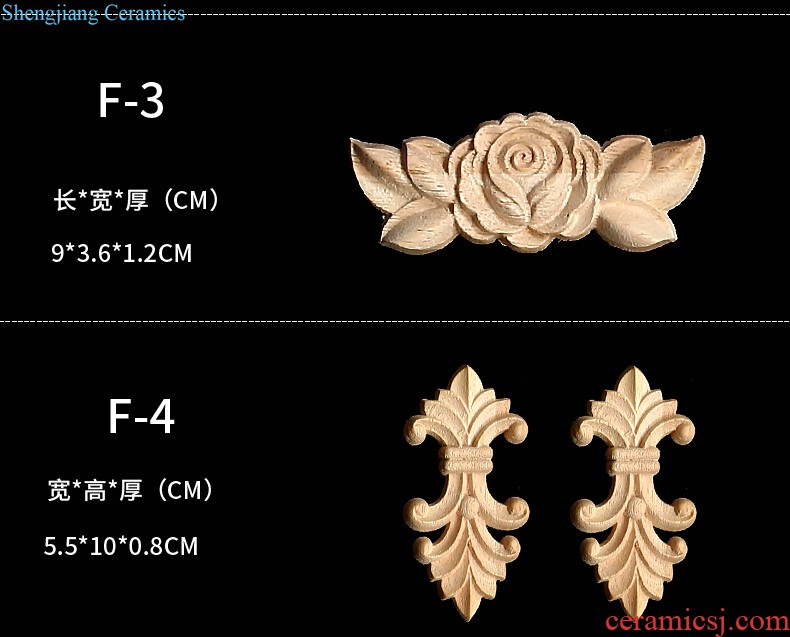 European-style wooden decals dongyang woodcarving solid wood decal round flowers custom piece of carve patterns or designs on woodwork decorative woodcarving disc Angle