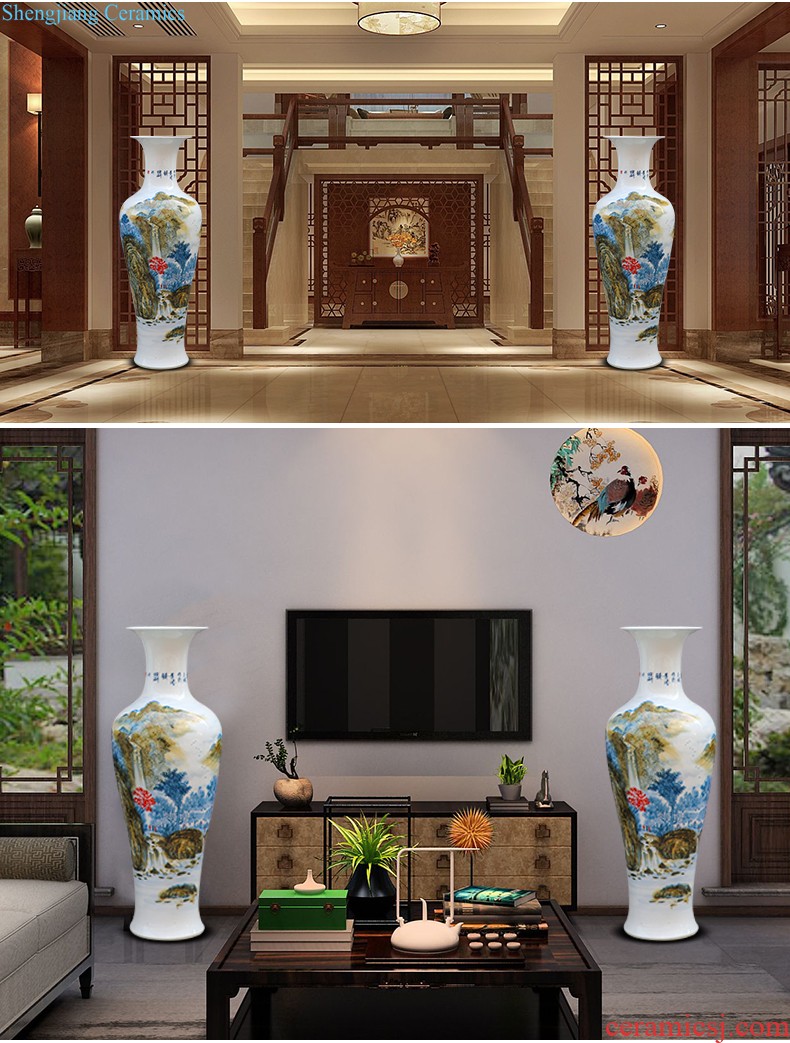 Jingdezhen ceramics hand-painted porcelain gift porcelain vase furnishing articles rich ancient frame the sitting room of Chinese style household decorations