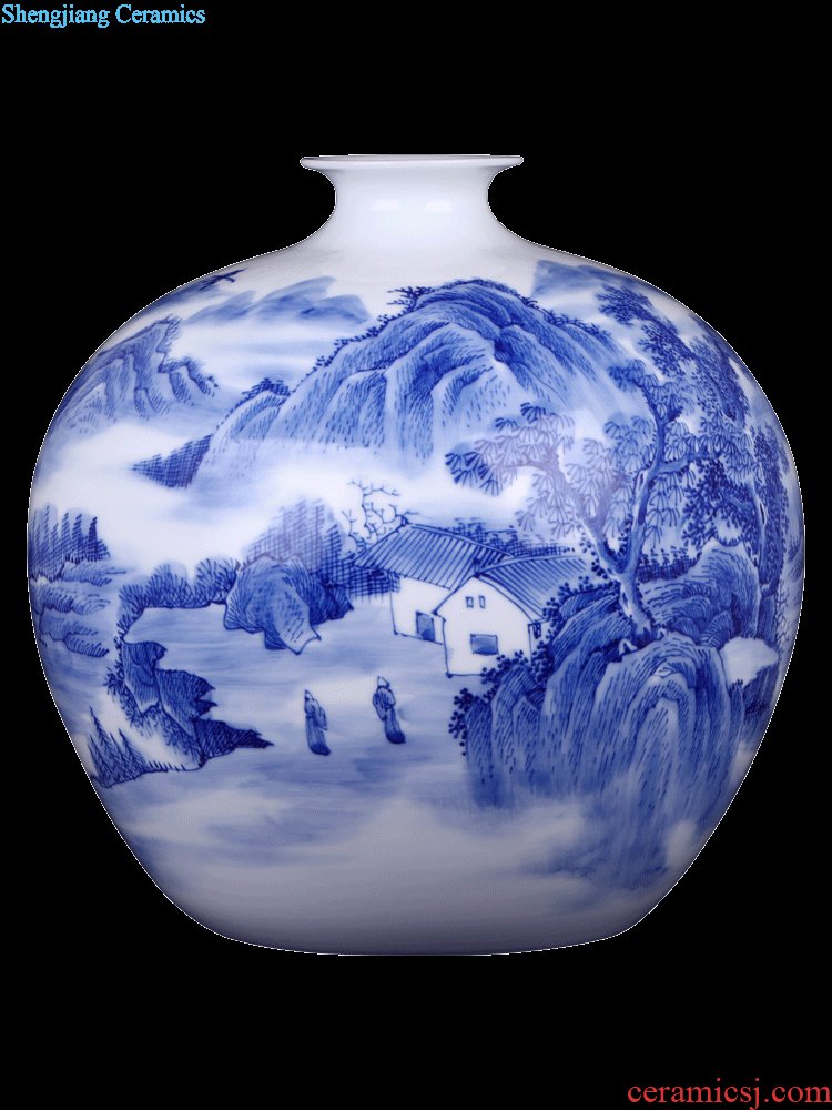 Jingdezhen enamel pottery and porcelain vases, flower arrangement of Chinese style household act the role ofing is tasted the sitting room TV ark place wedding gift