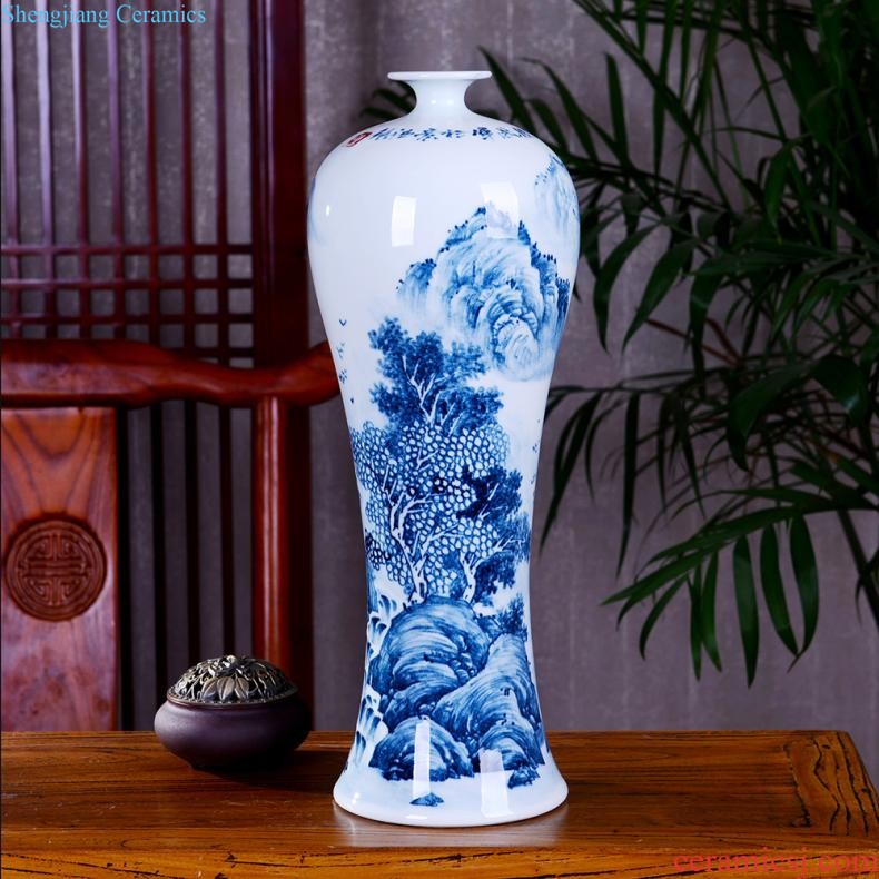 Jingdezhen ceramic creative furnishing articles jun porcelain kiln gourd vase contemporary household adornment wine sitting room decoration