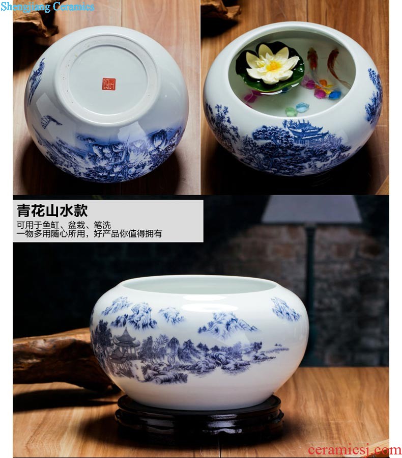 Cb123 jingdezhen ceramics floret bottle of flower arrangement sitting room of contemporary and contracted household adornment lucky bamboo furnishing articles