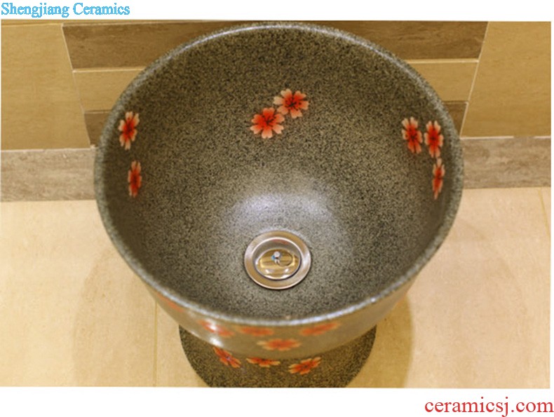 Koh larn, qi ceramic art basin mop mop pool ChiFangYuan one-piece mop pool diameter of 30 cm swirl marks