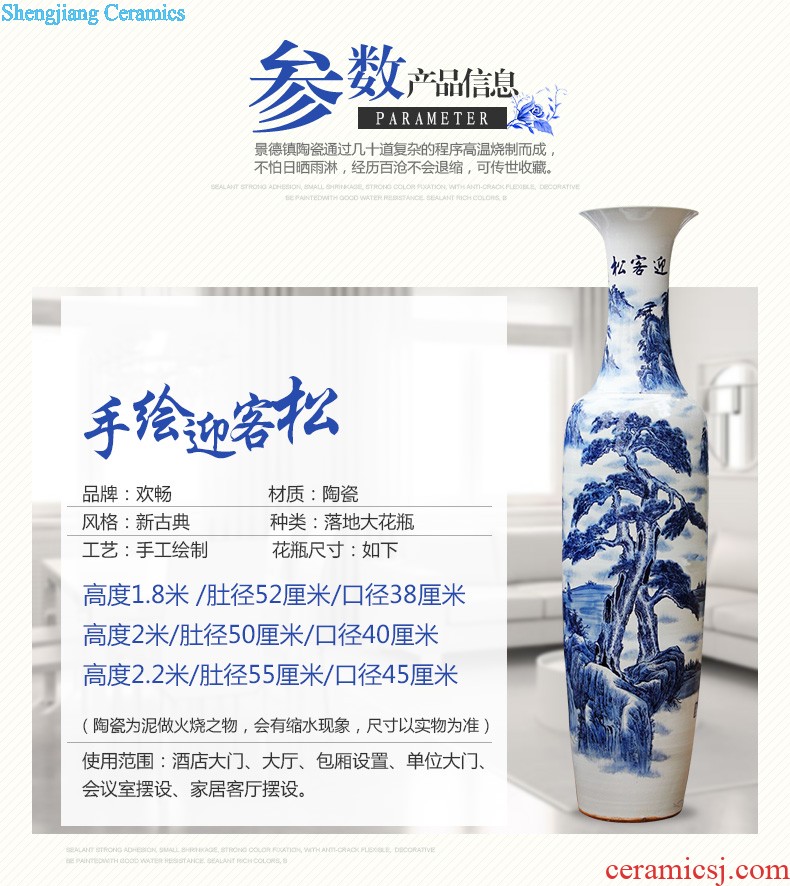 Contemporary and contracted large vase hand-painted jinxiu e212 jingdezhen ceramics was sitting room adornment is placed