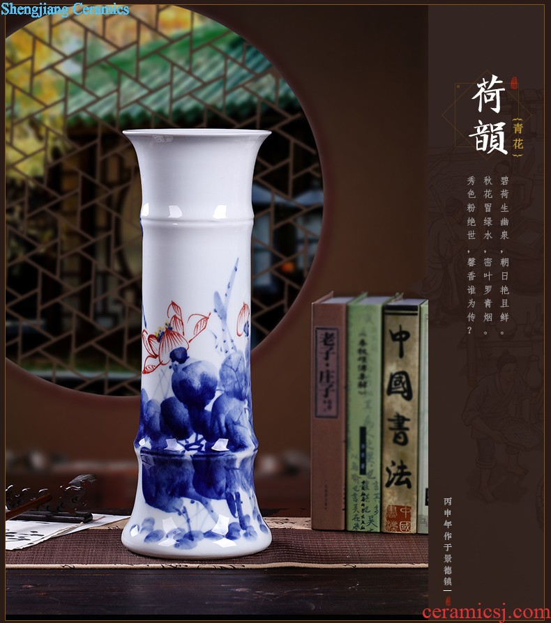 Jingdezhen ceramics vase general antique blue and white porcelain jar storage tank craft supplies modern household furnishing articles