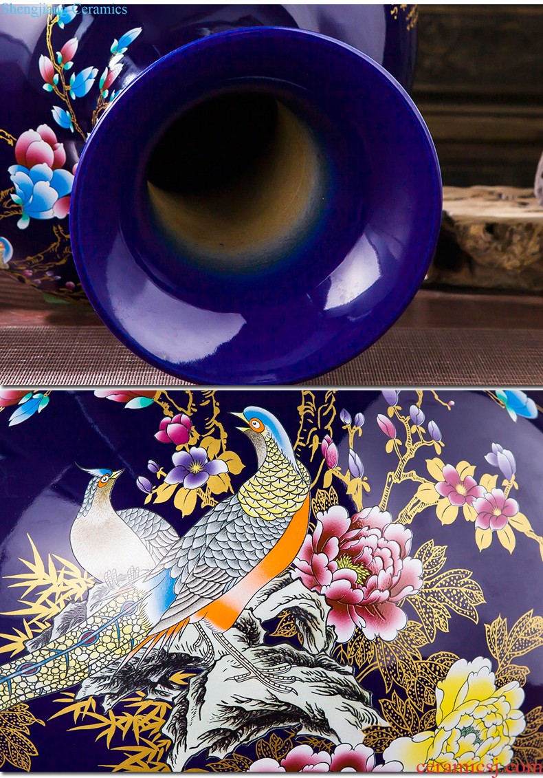 Jingdezhen ceramics hand-painted vases, flower arranging new Chinese style household sitting room porch decoration crafts are the plum blossom