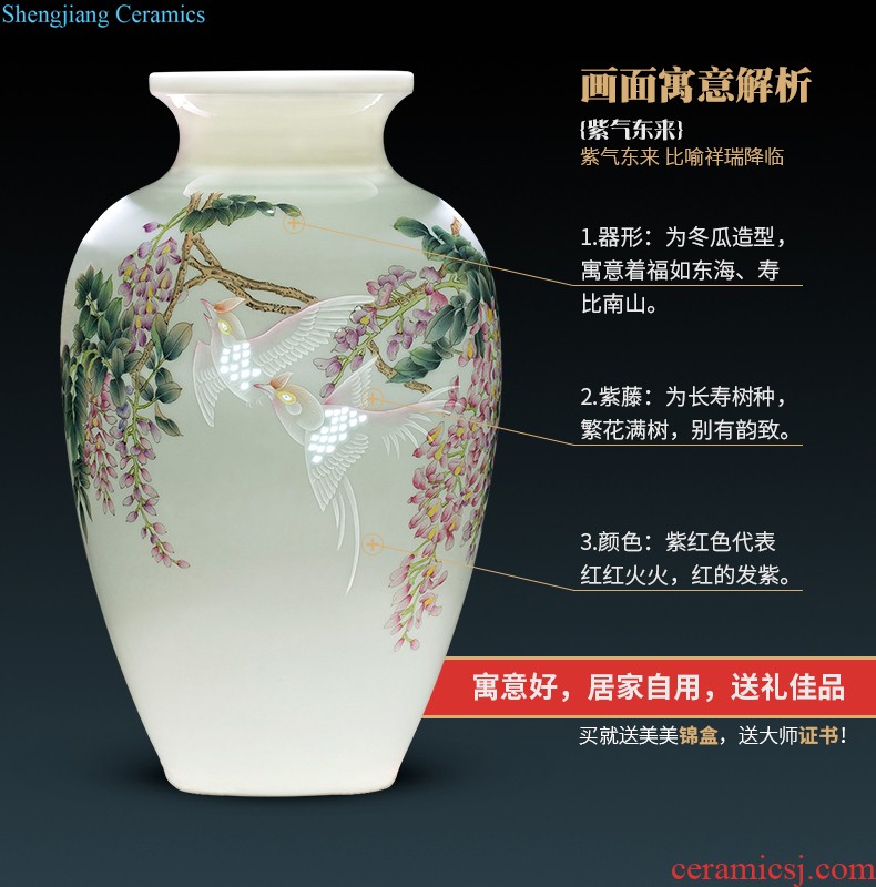 Cb122 jingdezhen ceramics floret bottle of flower arrangement of Chinese style home sitting room adornment ark TV ark furnishing articles