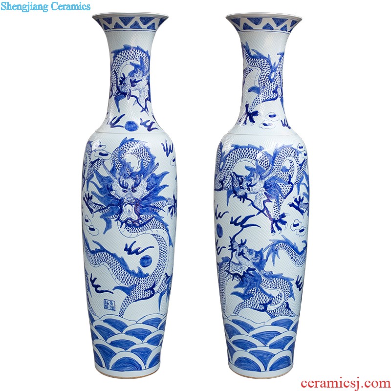 Jingdezhen ceramics vase pomegranate flower arranging machine of Chinese style household to decorate the living room TV ark handicraft furnishing articles