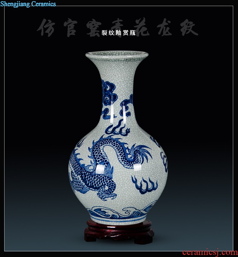 Jingdezhen ceramics POTS red apple storage tank is a thriving business place large sitting room adornment marriage