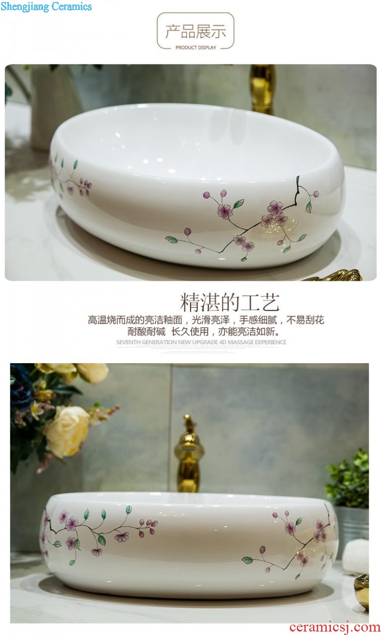 Koh larn, qi stage basin sink ceramic sanitary ware art basin washing a face of the basin that wash a face oval shamrock glittering