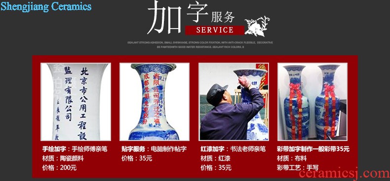 Jingdezhen ceramics hand-painted blue and white porcelain has a long history of large vases, sitting room adornment is placed for the opening gifts