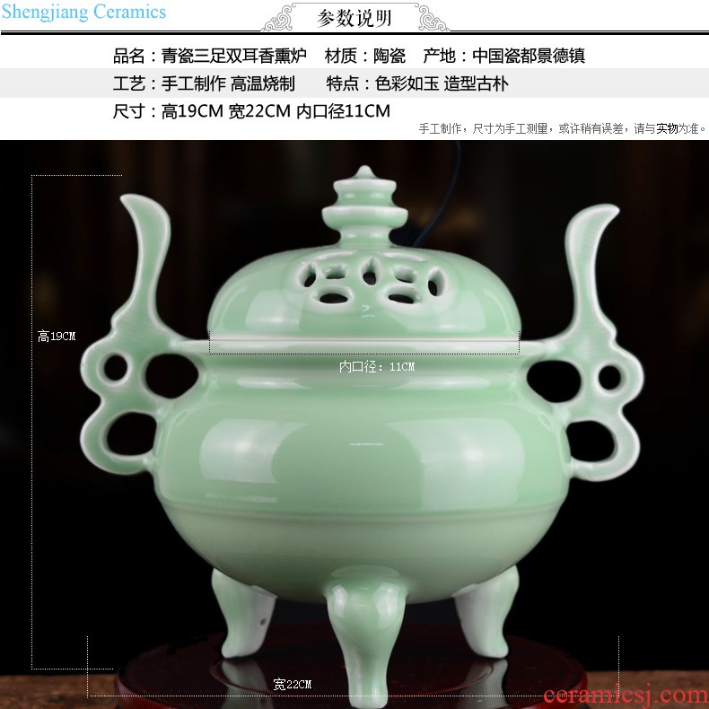 Jingdezhen european-style light piggy bank vase furnishing articles of luxury living room simulation flower flower arranging dried flowers ceramic home decorations