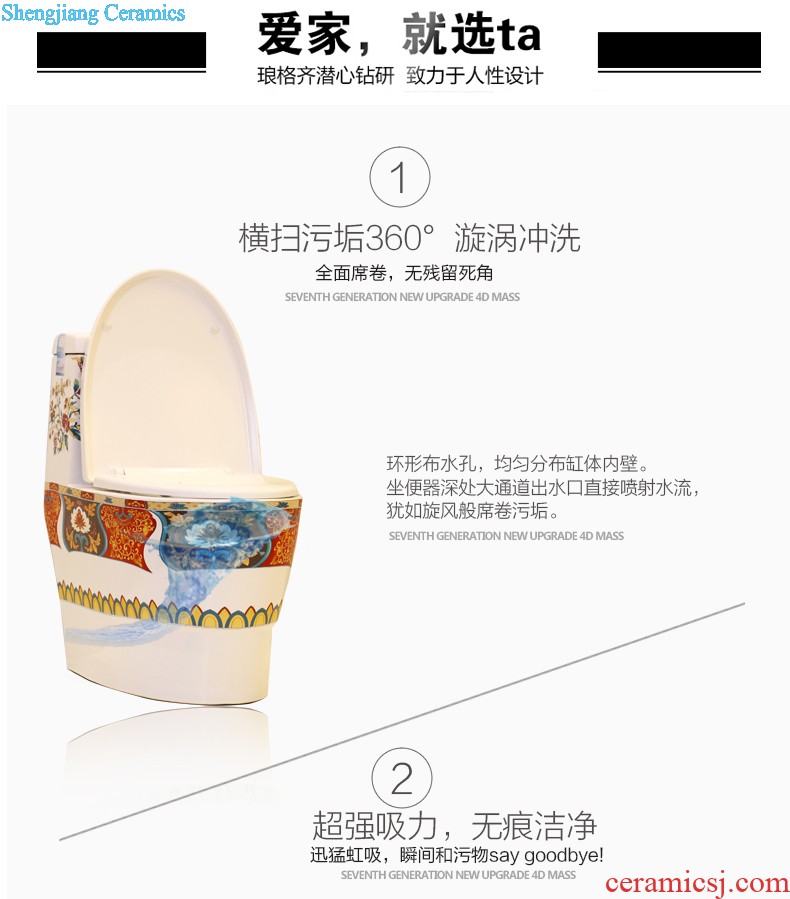 Koh larn, qi stage basin sink ceramic sanitary ware art basin washing a face of the basin that wash a face oval peony pollen