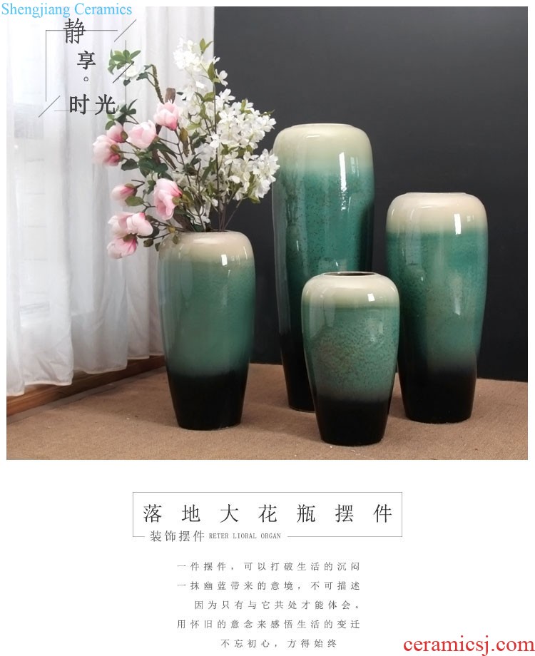 Jingdezhen ceramic gold-plated handmade ceramic stool in shoes stool household creative square stool six edge round adornment in shoes