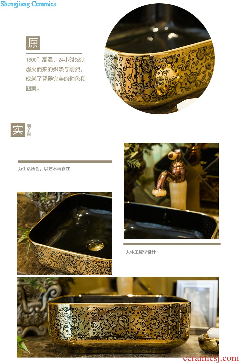 Koh larn, qi ceramic basin of pillar type lavatory floor integrated small wash gargle balcony column lavabo household