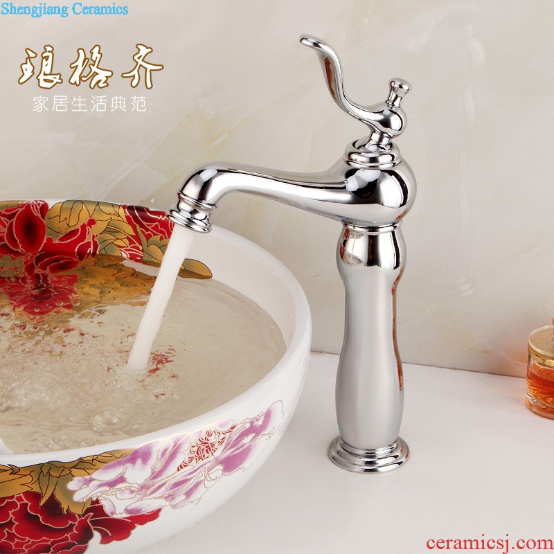 Koh larn, neat square stage basin ceramic lavabo that defend bath lavatory art basin of the basin that wash a face Yellow maple leaves