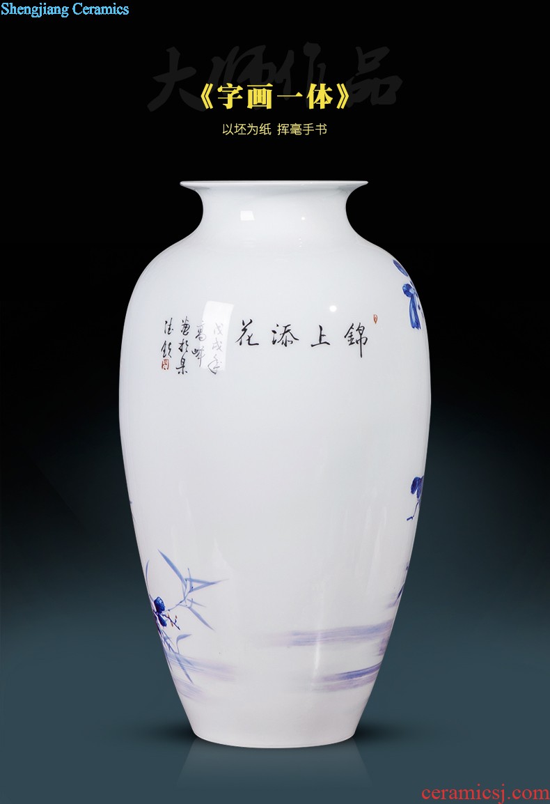 Jingdezhen ceramics hand-painted the ancient philosophers figure sitting room of large vase decoration as furnishing articles Z058 wedding gift