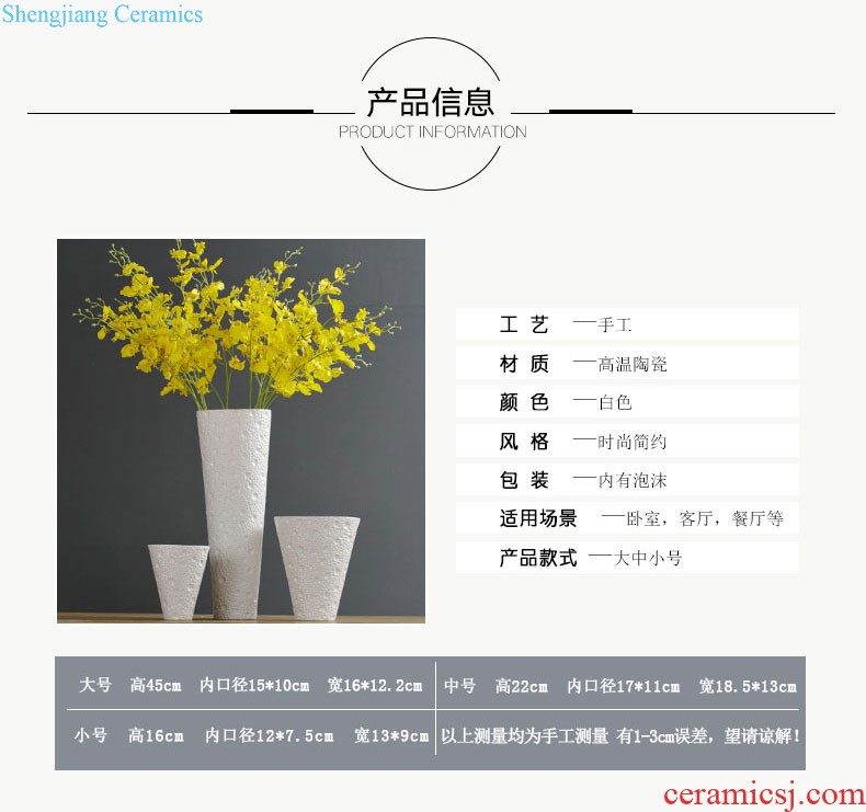 Jingdezhen ceramic vases, furnishing articles decorations flower arrangement is embossed white contracted and contemporary adornment square tank furnishing articles