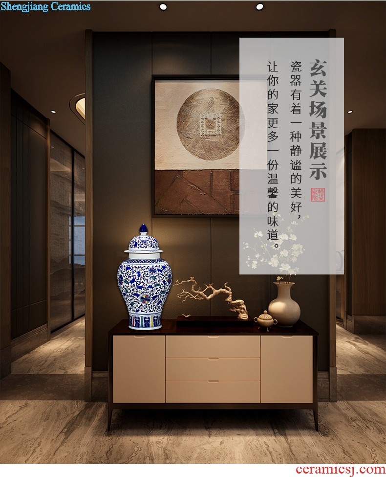 Jingdezhen ceramics famous hand-painted vases furnishing articles furnishing articles sabingga sukdun dergici jimbi Chinese style porch ark sitting room adornment