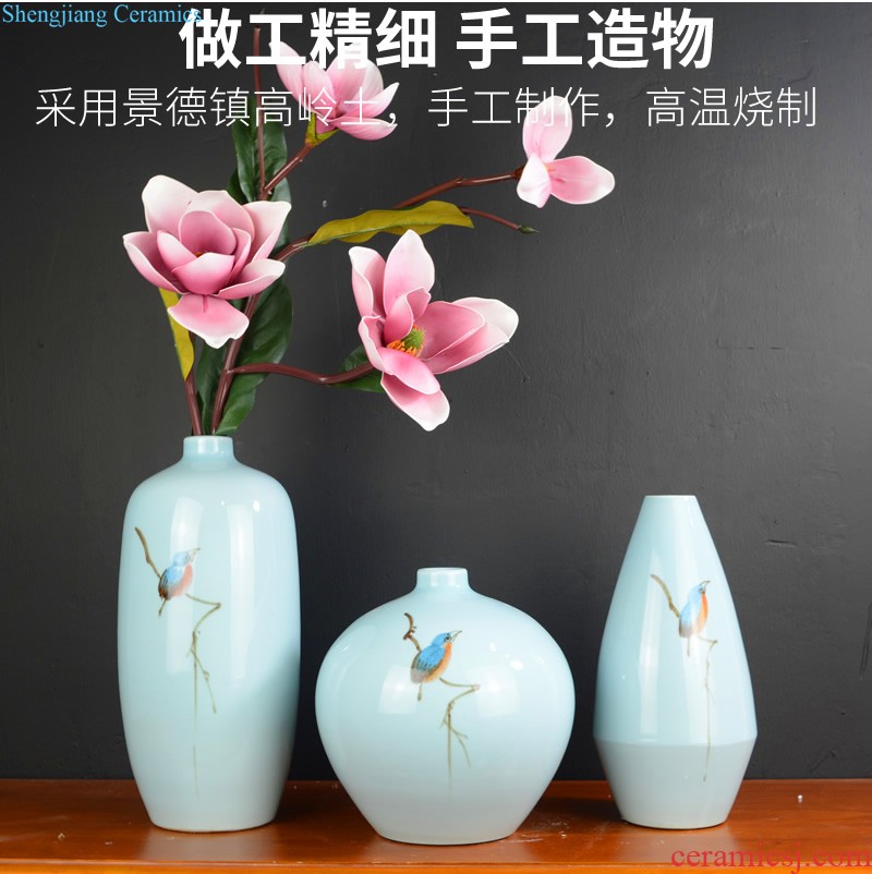 Jingdezhen ceramic vase restoring ancient ways furnishing articles of Chinese style living room dry flower arranging flowers home TV ark porcelain ornaments