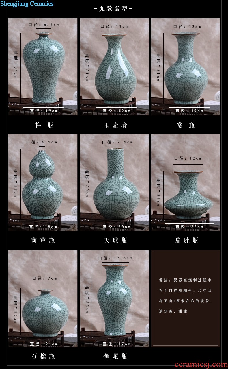 Jingdezhen ceramics Lrene hand-painted peony flowers very beautiful vase Vogue to live in the sitting room furnishing articles