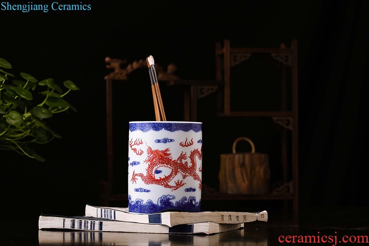 Jingdezhen ceramics China red large vases, flower arrangement home sitting room new adornment large-sized furnishing articles