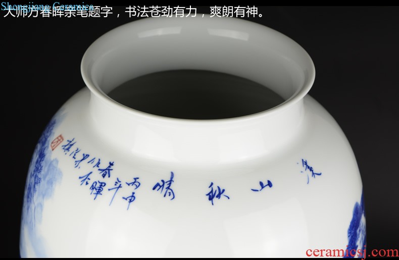 Jingdezhen ceramics archaize general pot vase model living room household soft adornment is placed large Chinese style