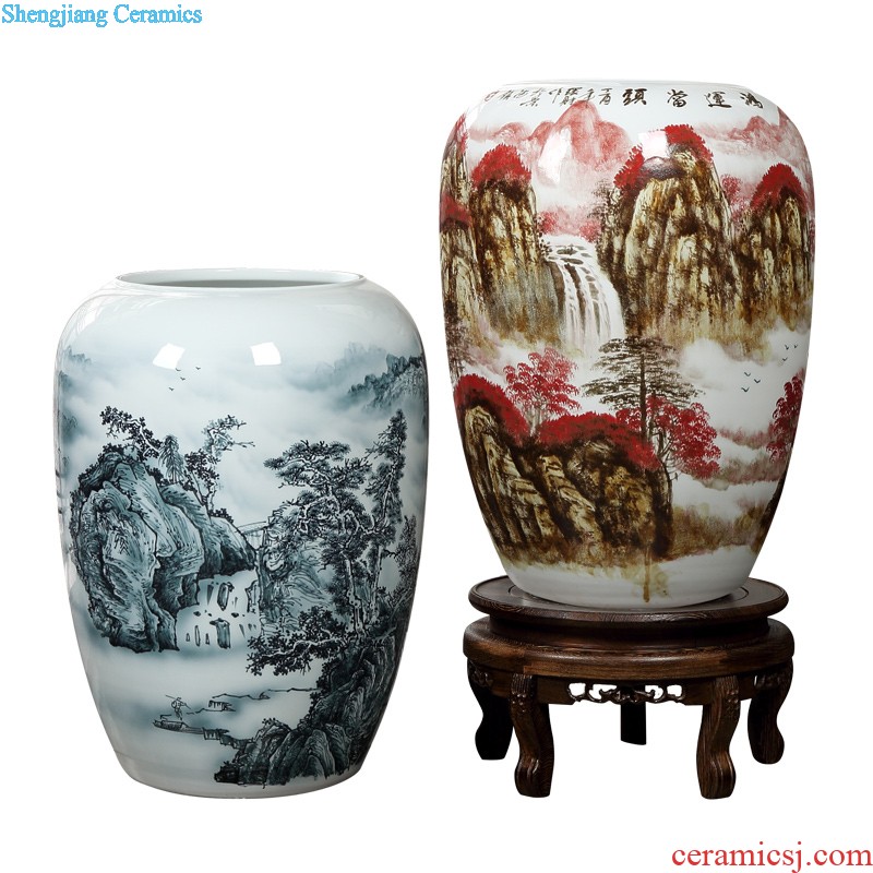 Jingdezhen ceramics Dong-ming li hand-painted enamel vase khe sanh smoke Home sitting room technology fashion furnishing articles