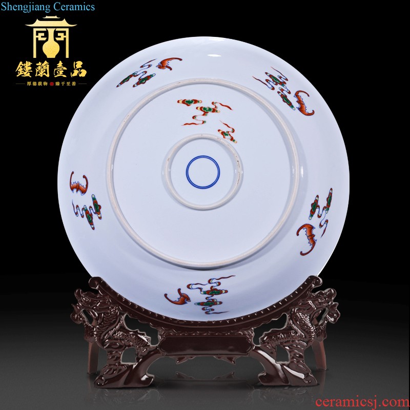 Descendants of archaize of jingdezhen chinaware paint blue glaze carving ten thousand generations gourd bottle home furnishing articles in the living room