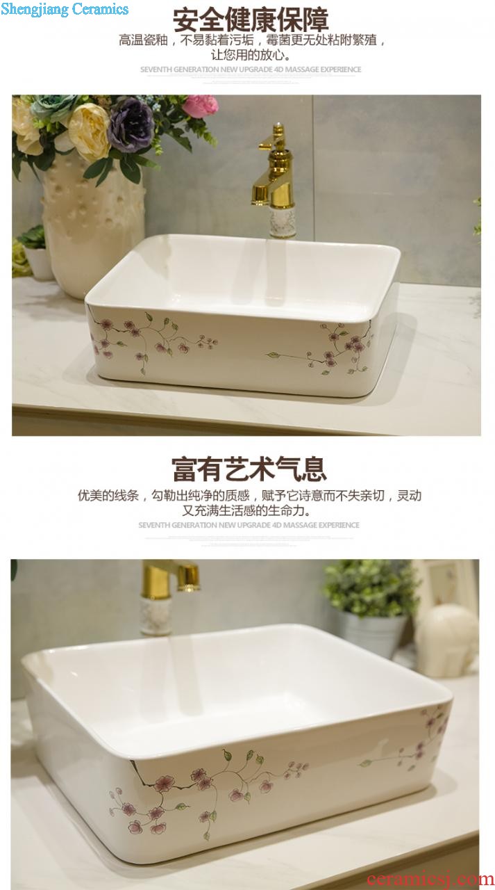 Koh larn, qi stage basin sink ceramic sanitary ware art basin washing a face of the basin that wash a face oval shamrock glittering