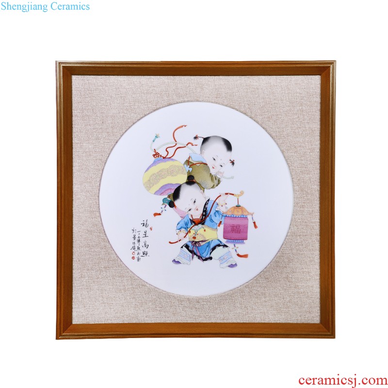 Master of jingdezhen ceramics hand-painted blooming flowers porcelain plate painting the sitting room adornment wall hanging painter in furnishing articles