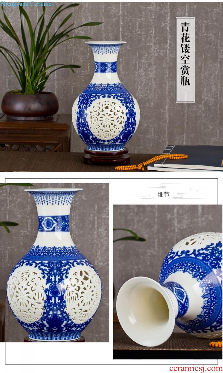 Jingdezhen ceramic vase furnishing articles porcelain vases, ceramic flower arranging flowers sitting room is contemporary and contracted household adornment