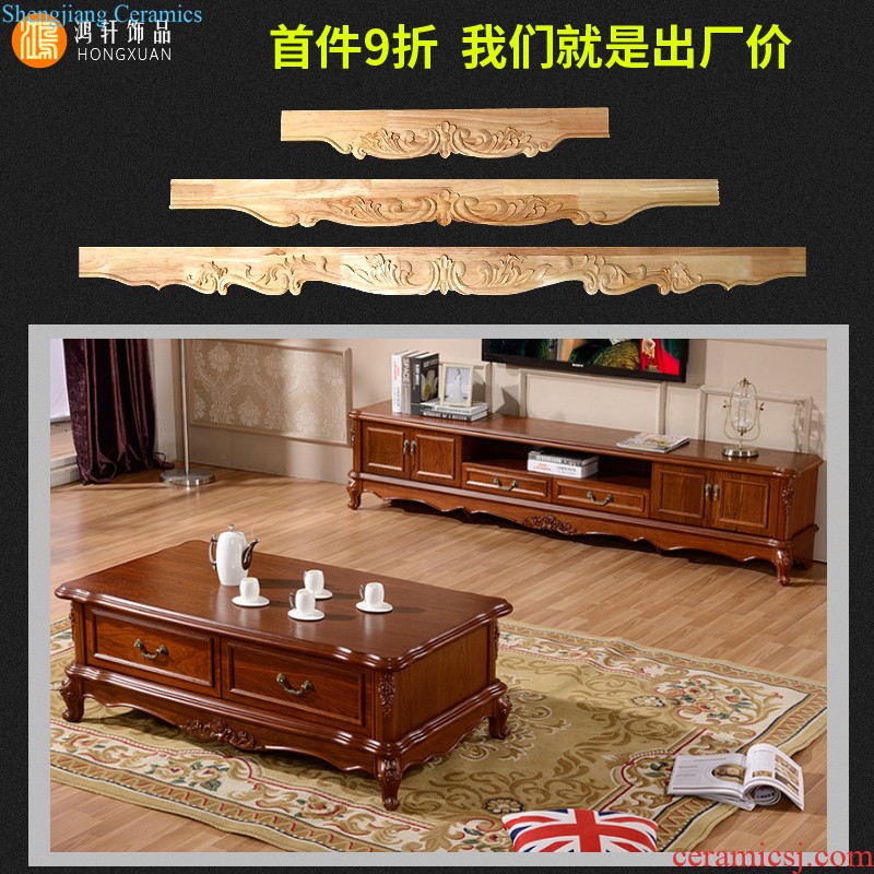 Carved wooden circular flower piece of solid wood ceiling large disk decals Chinese style ceiling carved wooden flower bed setting wall decoration